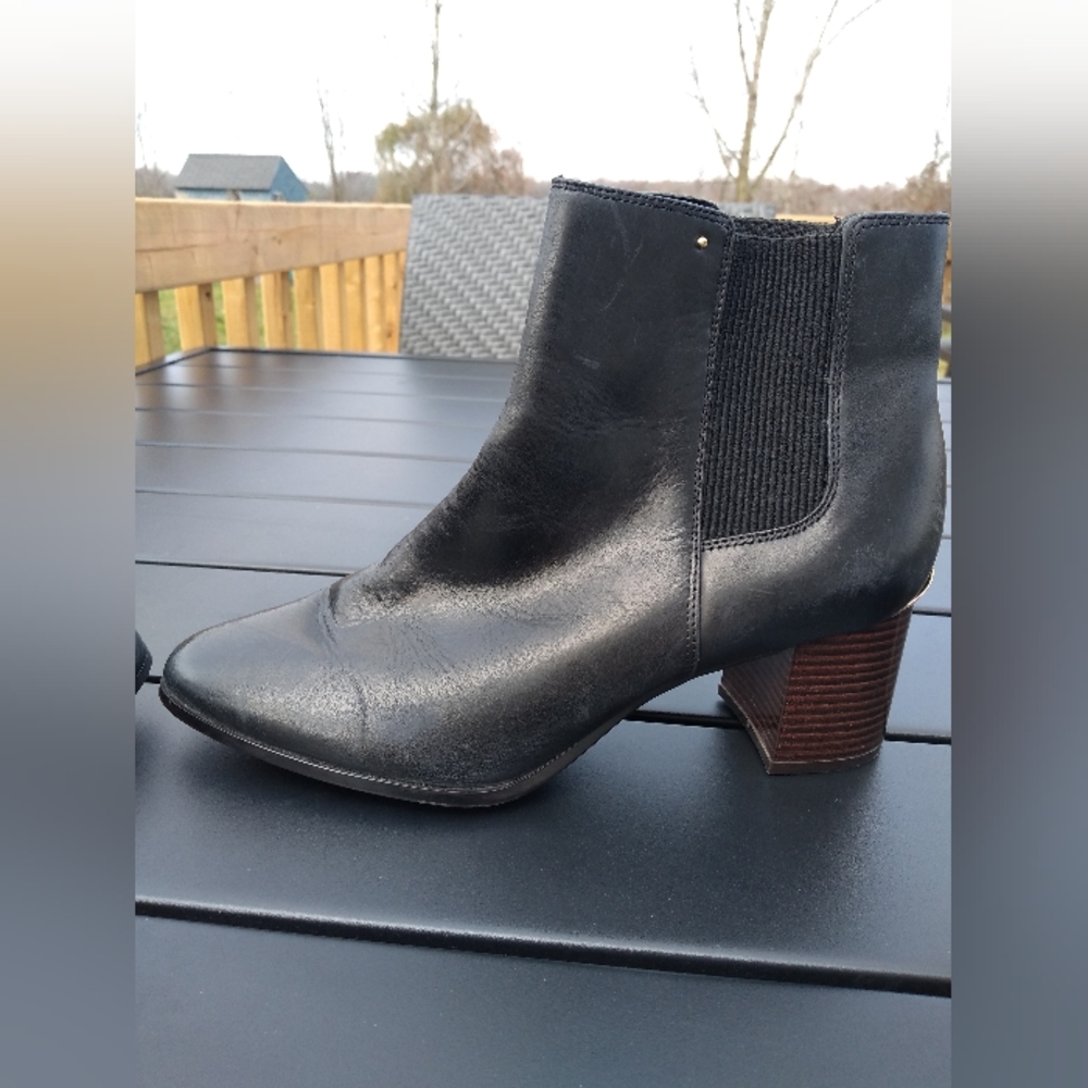 Women's Calvin Klein Black Chunky Block Heel Felda Booties, Size 6, Ankl… - Picture 6 of 16
